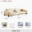 Thumbnail: Cream style leather sofa modern air sofa home sectional for living room compress
