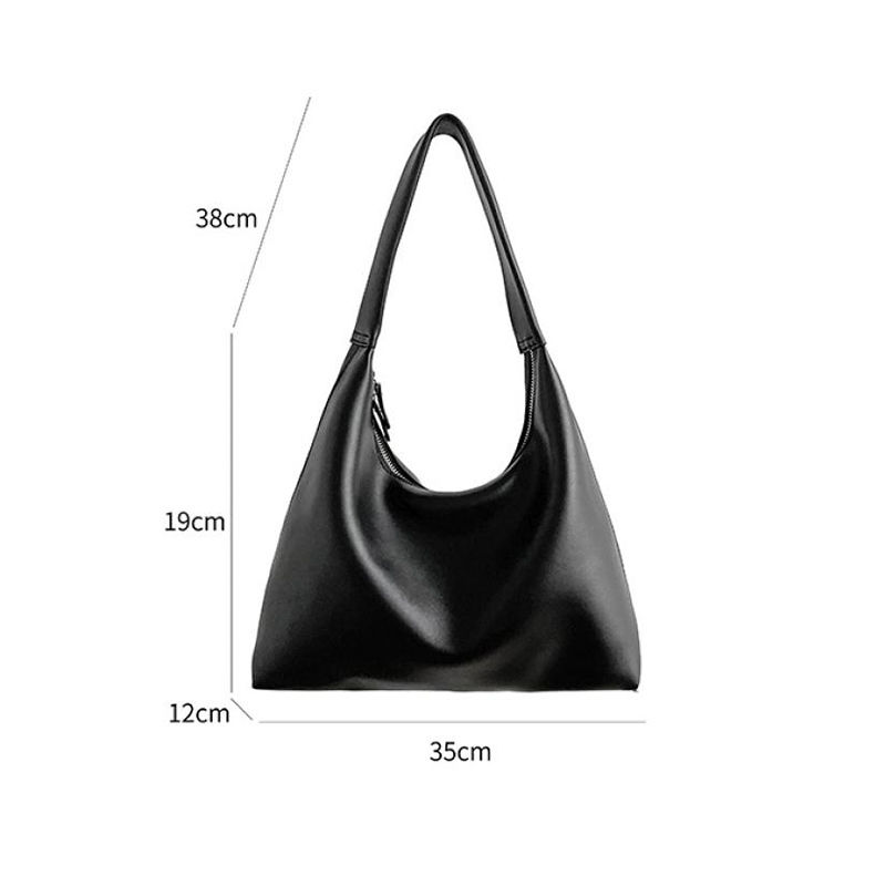 Thumbnail: Women Tote Bag Fashion Underarm Pouch Large Capacity PU Leather Shoulder Bags Re