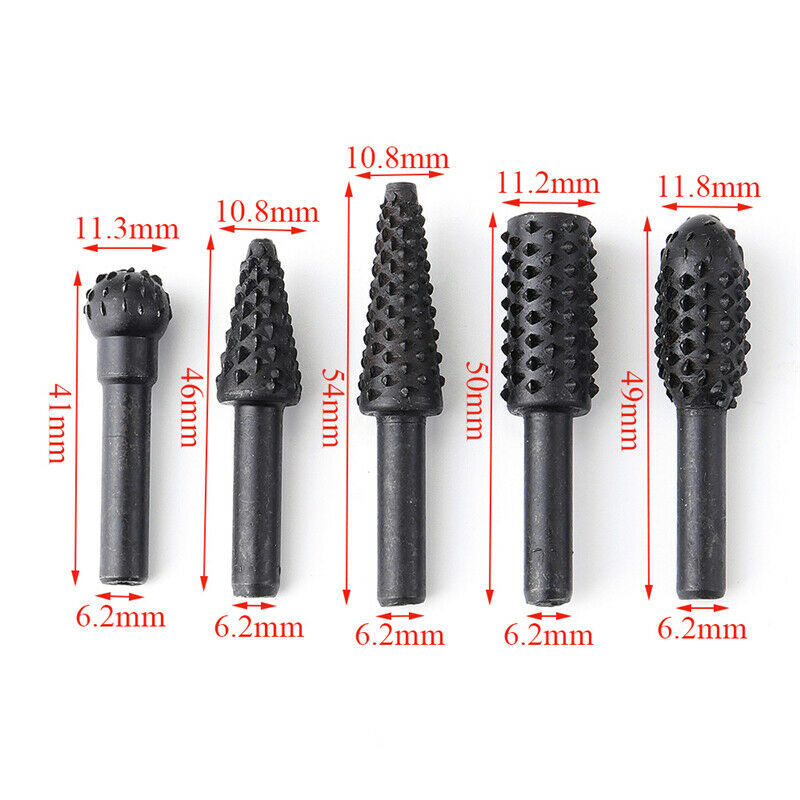 Thumbnail: 1/4'' 5PCS Drill Bit Set Cutting Tools for Woodworking Knife Wood Carving Tool C