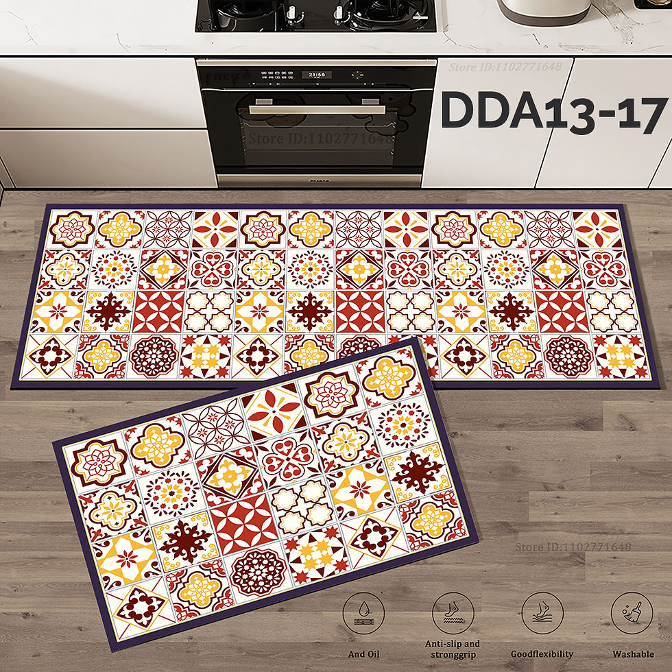 Thumbnail: Retro Kitchen Rugs Non-Slip Absorbent Bedroom Luxury Entrance Doormat Washable A