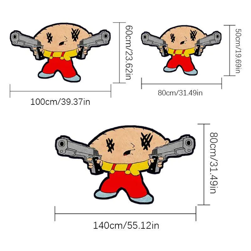 Thumbnail: VIKAMA Cartoon Character Rug - Comfortable and Warm - Bathroom Entryway Floor Ma