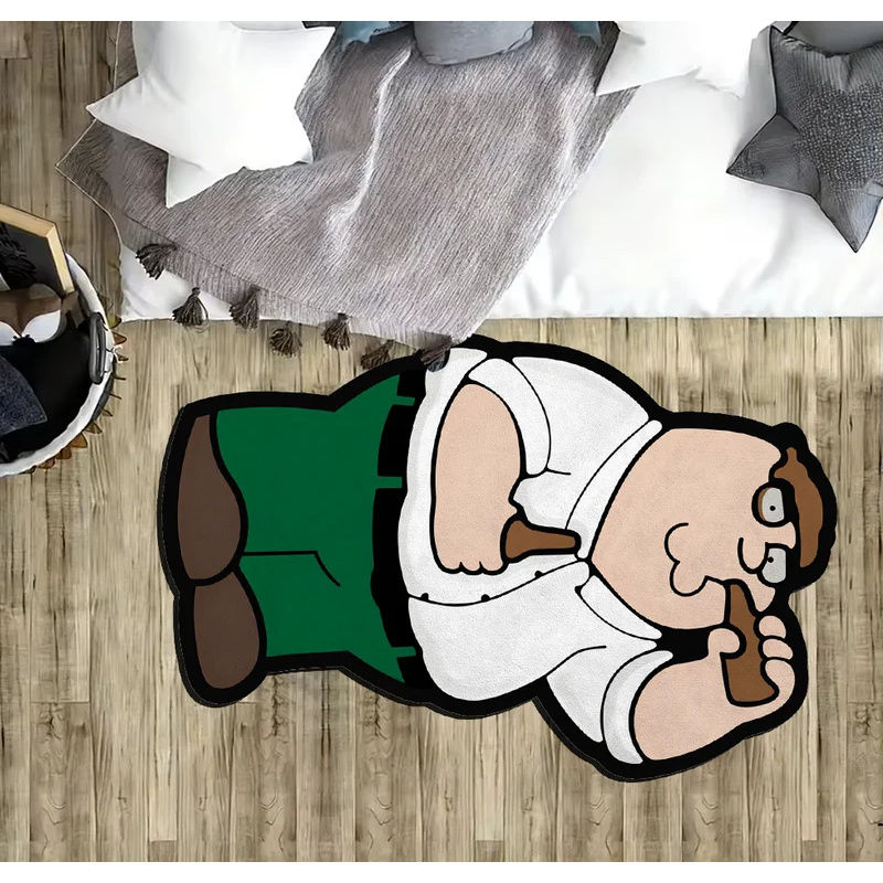 Thumbnail: VIKAMA Humorous Cartoon Character Rug Soft, Warm And Noise-Reducing Bathroom Mat
