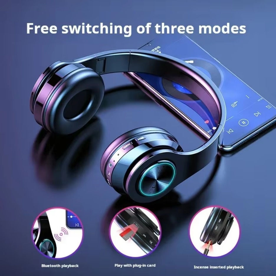 Thumbnail: Headsets Gamer Headphones Blutooth Surround Sound Stereo Wireless Earphone USB W