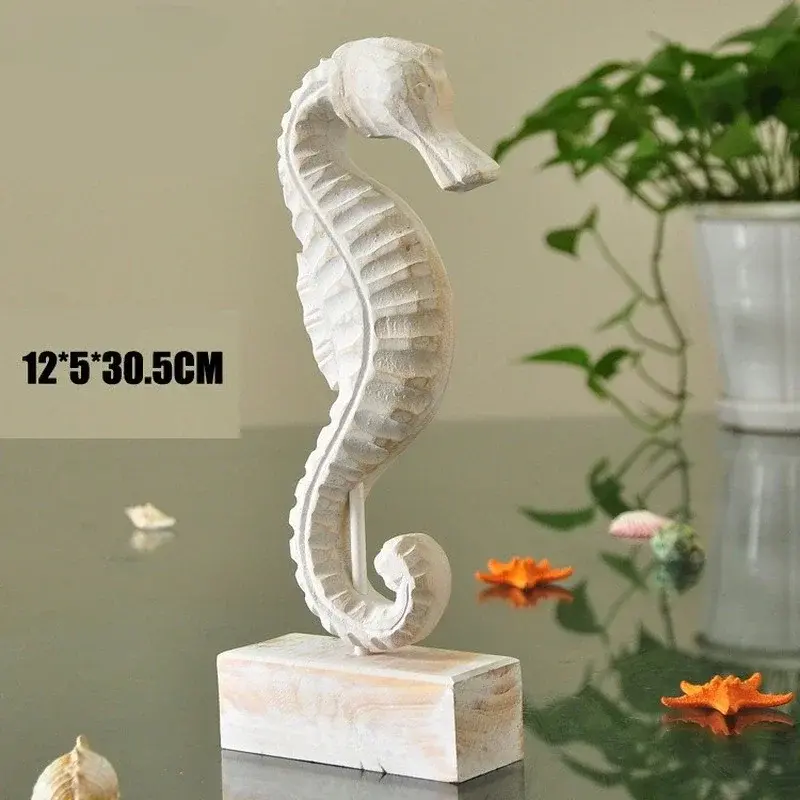 Thumbnail: Mediterranean Style Home Decoration Accessories Wooden Crafts Starfish Conch Hip