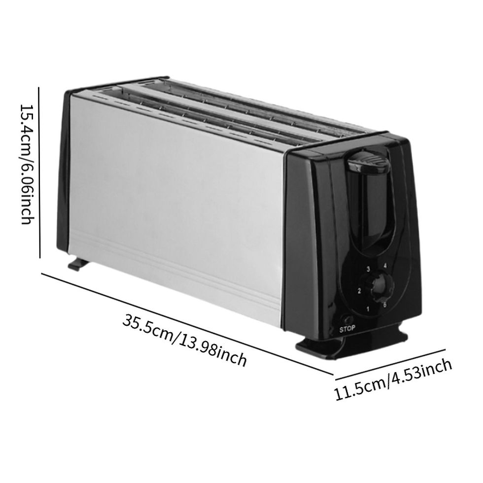 Thumbnail: Bread Toaster 4 Slices European Standard Plug Compact Breakfast Maker Machine fo