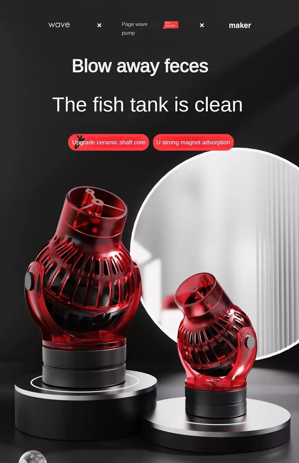 Thumbnail: 220V Water Pump Circulation Wave Making Pump Quiet Small Fish Tank Bottom Blower