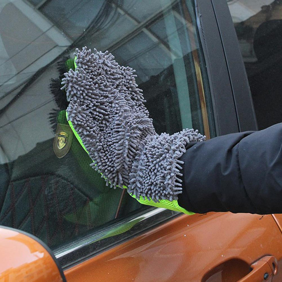 Thumbnail: Washing Gloves Cleaning Gloves 5 Fingers Car Wash Gloves No Scratch Microfiber C