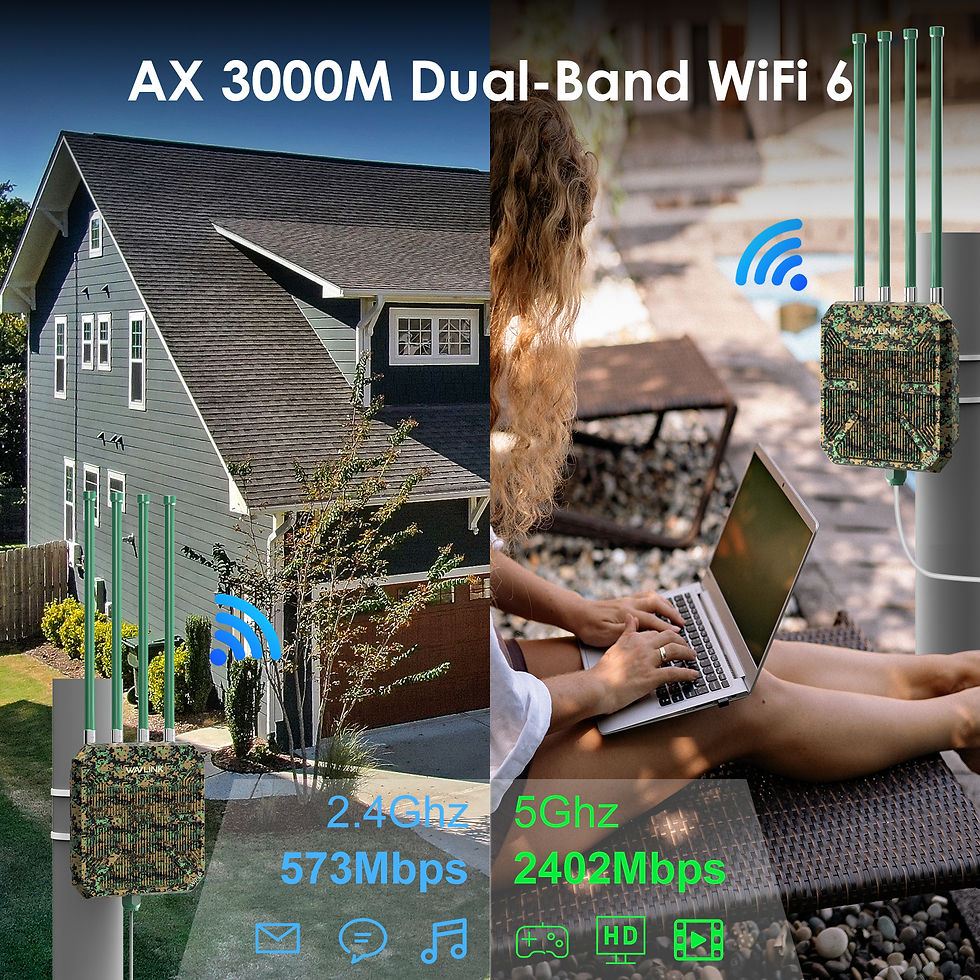 Thumbnail: WAVLINK WiFi Outdoor Access Point Dual Band 2.4G+5G Long Range Signal Booster AC