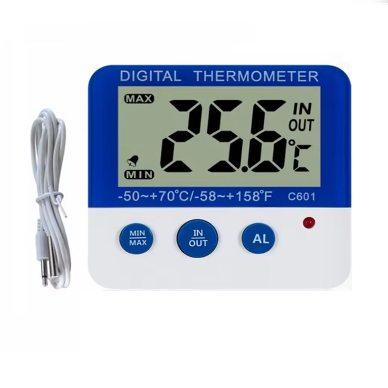 Thumbnail: LCD Display Digital Fridge Thermometer with Alarm and Max Min Temperature Digita