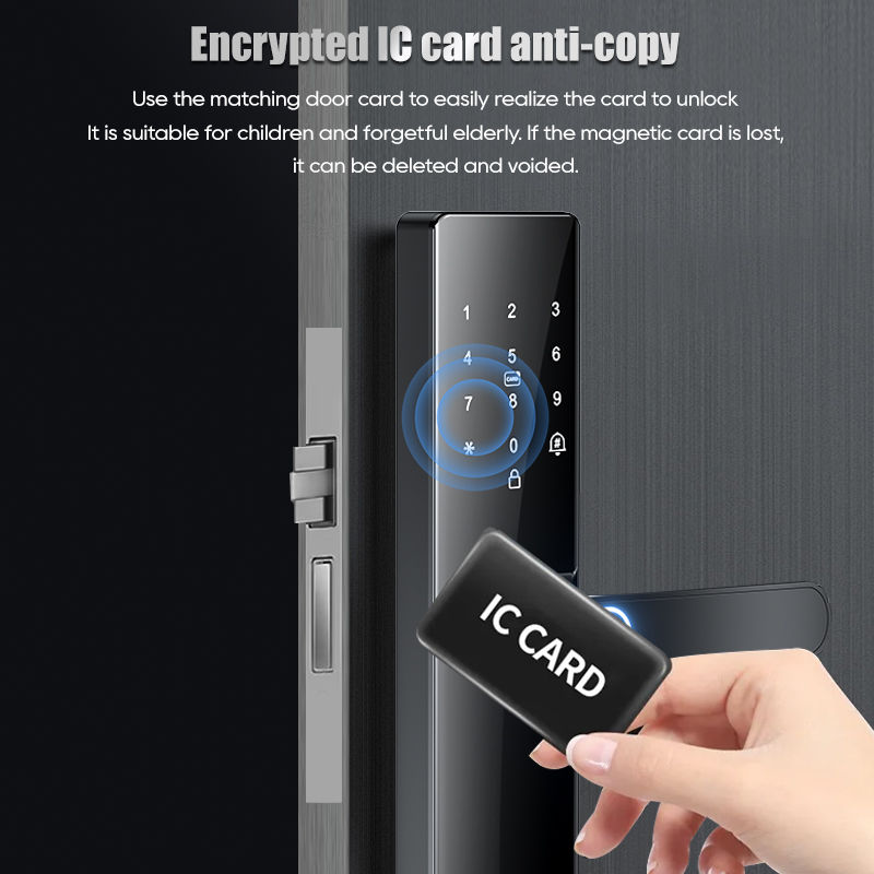 Thumbnail: Smart Electronic Door Lock Fingerprint Biometrics Application Control Smart Card