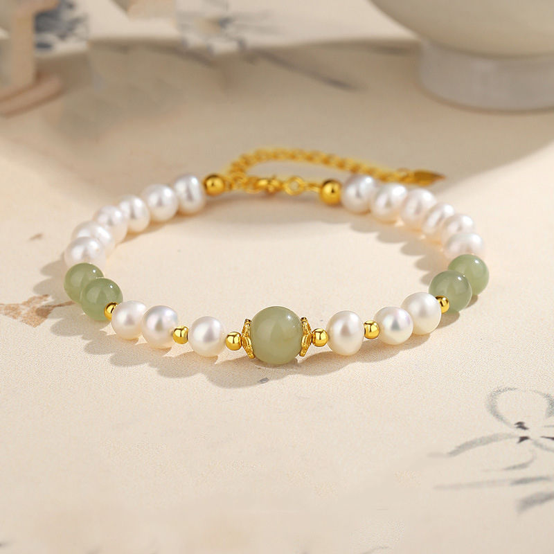 Thumbnail: Jades Jewelry For Wedding Women Girlfriend Christmas Gifts Agates Elastic Bangle
