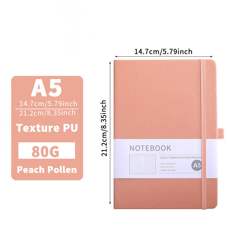 Thumbnail: Thickened A5 100pcs 200 Pages Simple Notebook Business Texture PU Notepad Busine
