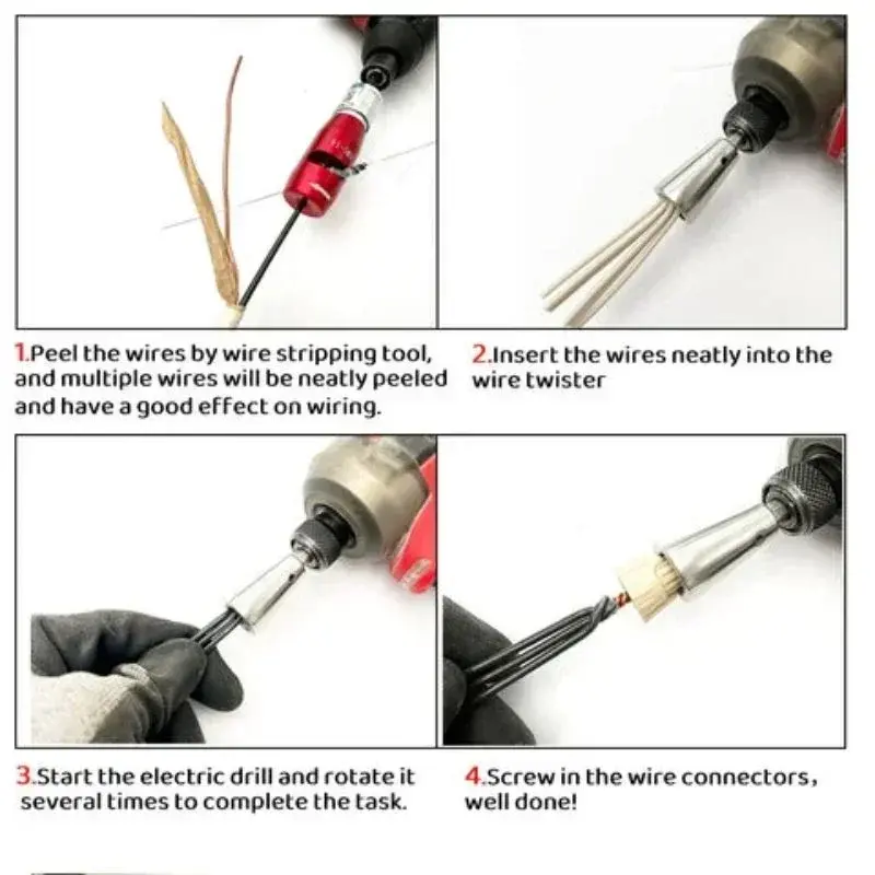 Thumbnail: 1PC Wire Twisting Tools Quickly Twister Electrician Artifact for Power Drill Dri