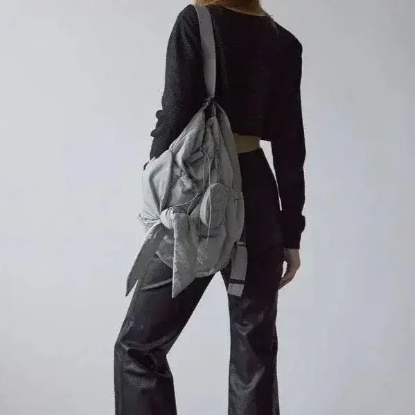 Thumbnail: Women Bag Nylon High-Capacity Fashion Casual Backpack Bow Drawstring Shoulder Ba