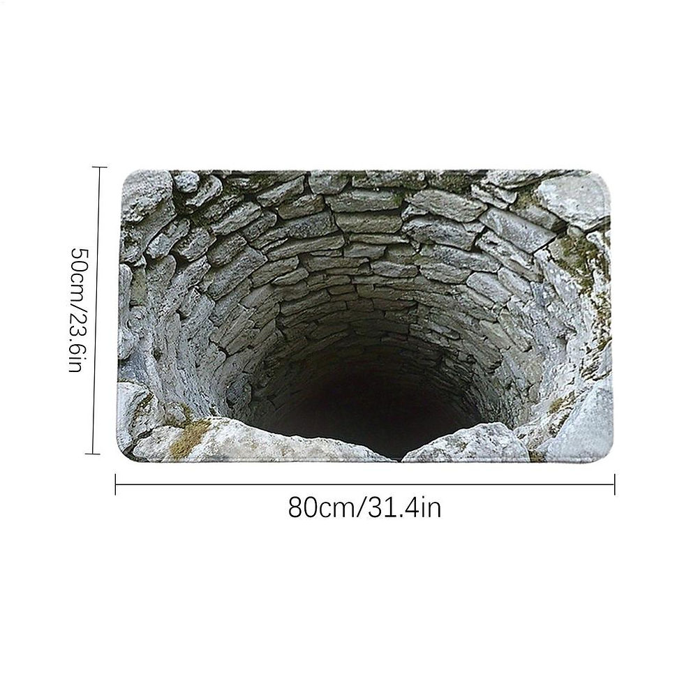 Thumbnail: 3D Floor Mats Optical Illusion Abyss Brick Stone Trap Illusion Non-Slip Absorben