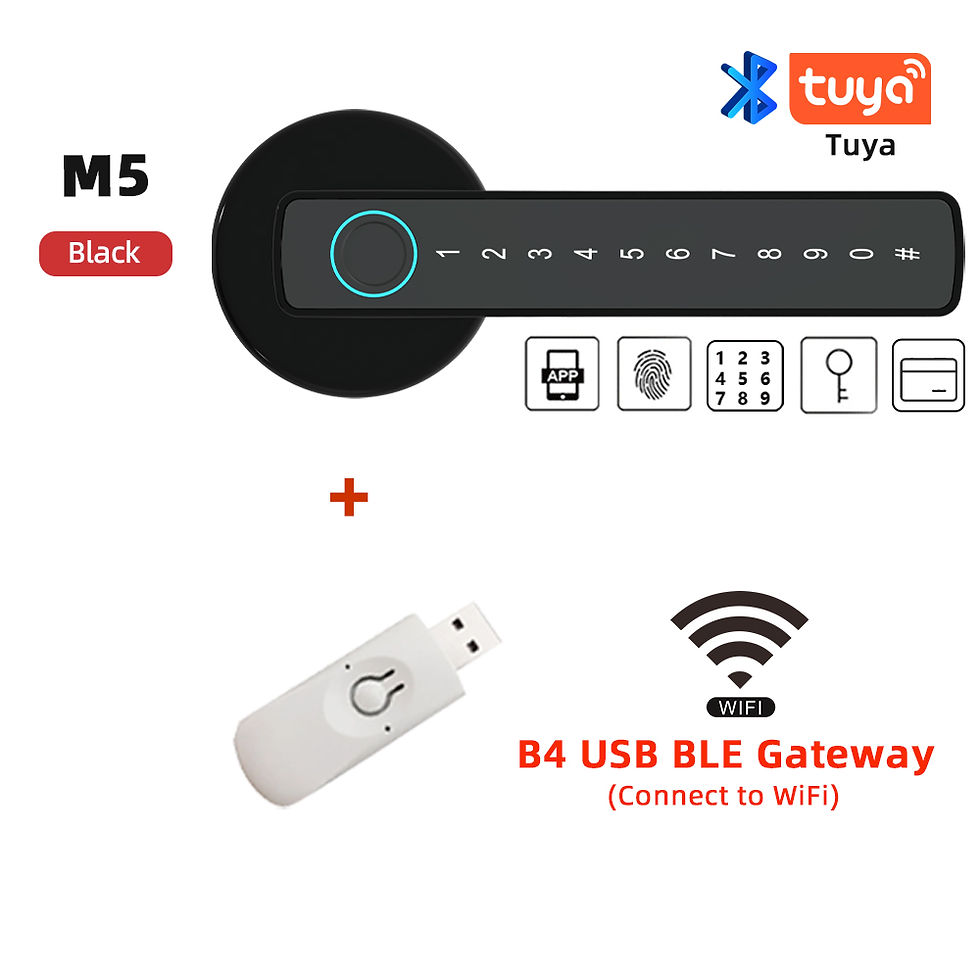 Thumbnail: RAYKUBE M5 Tuya BLE Smart Fingerprint Door Lock Digital Electronic Lock with Pas