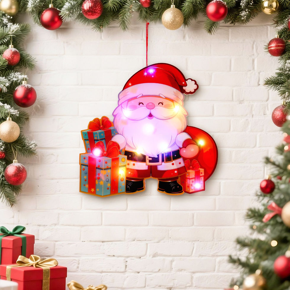 Thumbnail: Luminous Door Hanging Decorations Christmas Home Diy Colorful Lights Snowman Sce