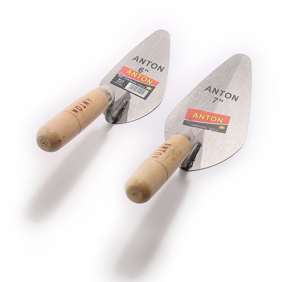 Thumbnail: 6/7 Inch Construction Tools Putty Knife Brick Trowel Laying Carbon Steel Blade P