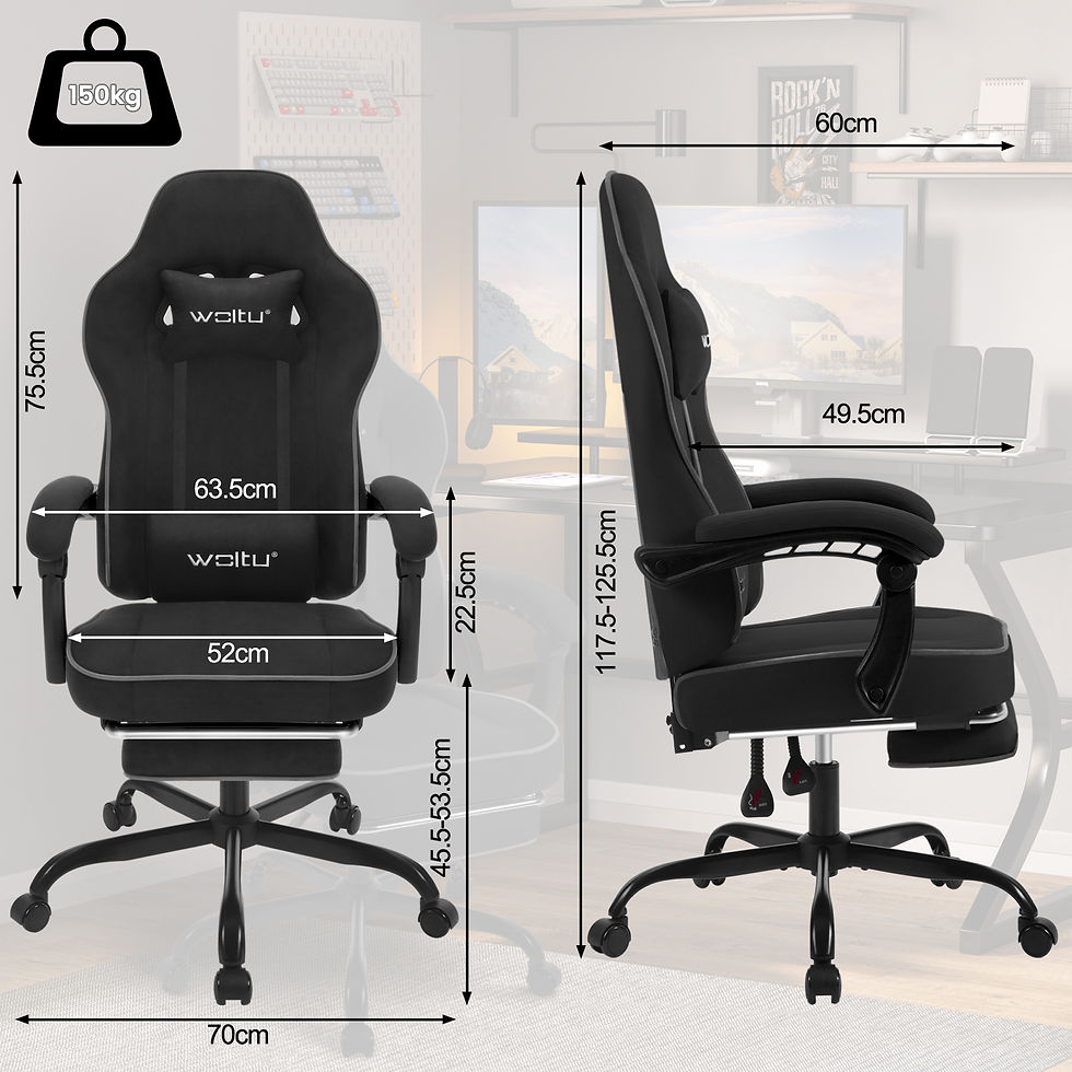Thumbnail: WOLTU Swivel Gamer Chair Gaming Chair Ergonomic Office Computer Chair with Lumba