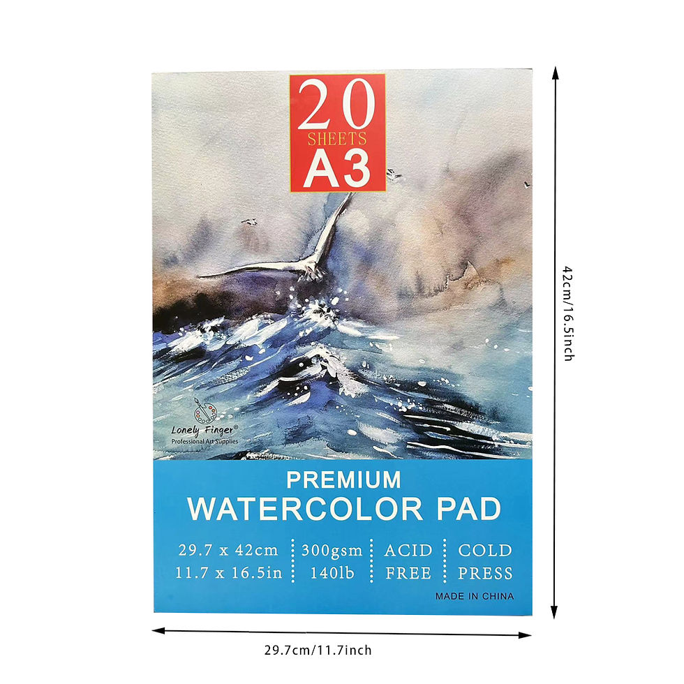 Thumbnail: A3/A4/A5 Watercolor Pad, 140lb/300gsm, 20 Sheets | Cold-Pressed, Acid-Free, Arti