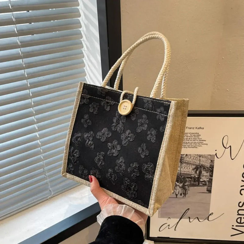 Thumbnail: 2026 Linen Bags Handbag For Women Shopper Tote Bag Fashion Designer Bag Convenie