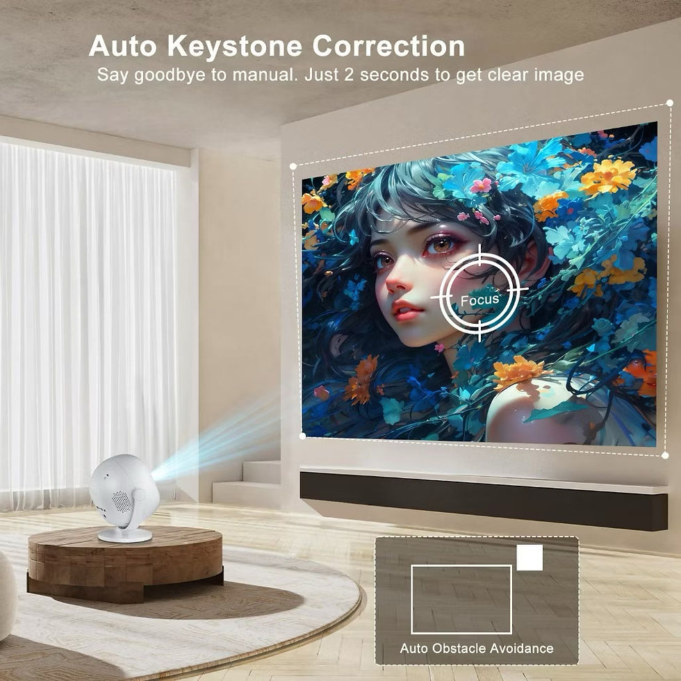 Thumbnail: Mini 4K Projector 360° Rotatable Portable Projector Electronic Eye Design Ultra