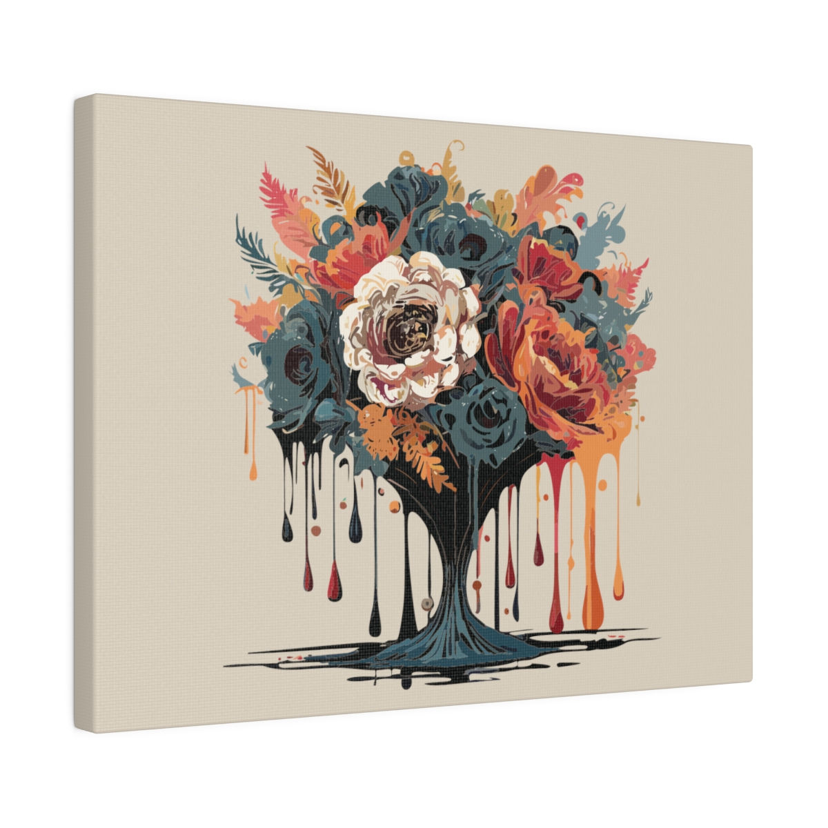 Melting Bouquet - Matte Canvas, Stretched, 0.75"