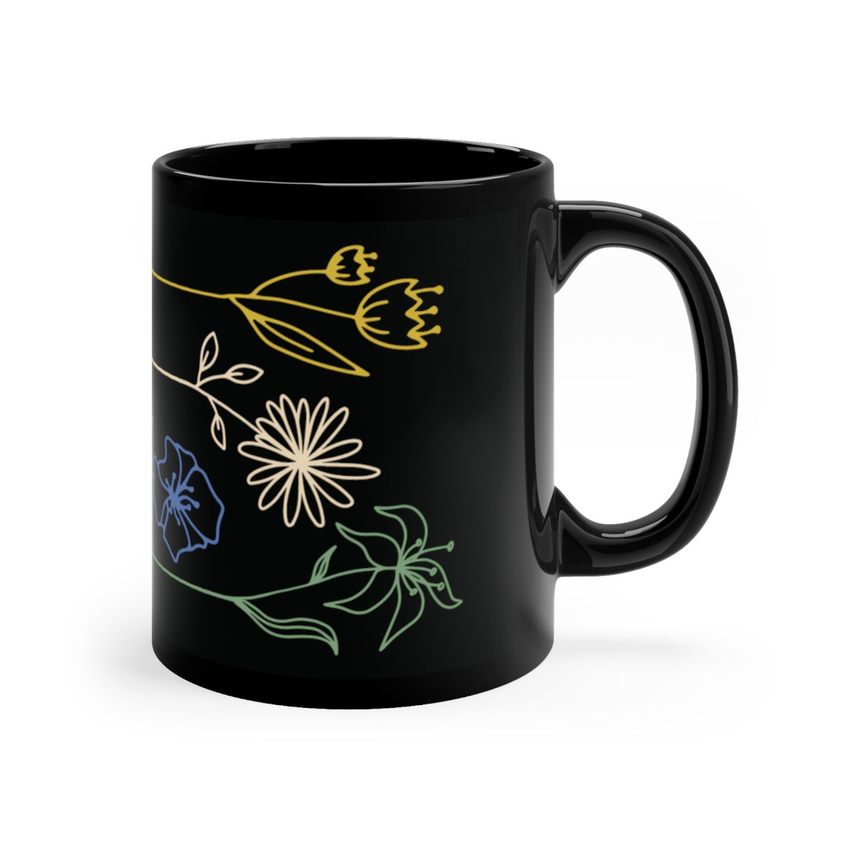 Bloom Where You're Planted - 11oz Black Mug