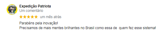 Comentário feito em avaliação no google !