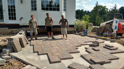 Paver patio installation