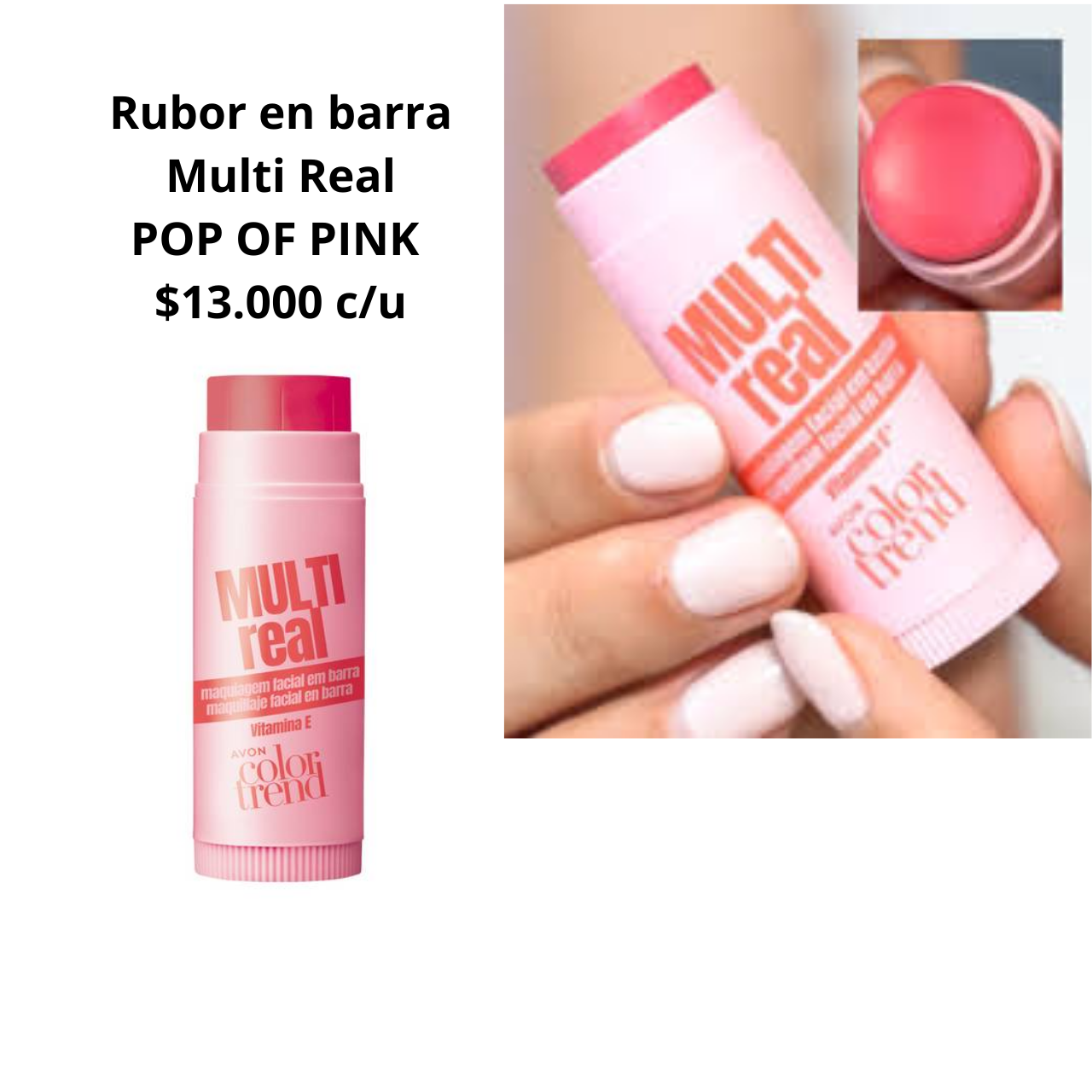 Rubor en barra Multi Real POP OF PINK