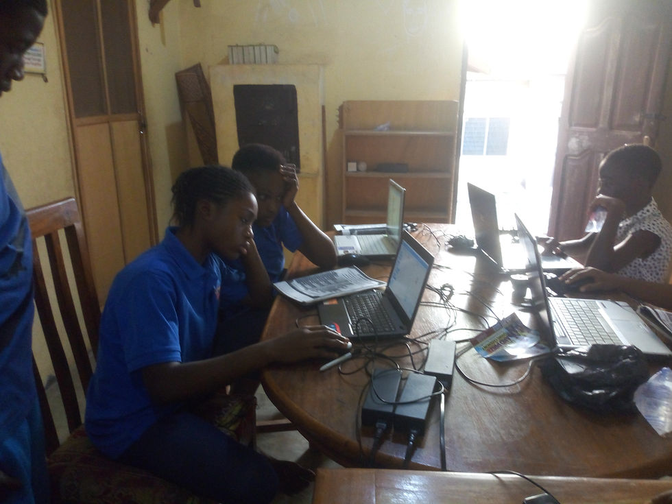 JHS Code Club participants were working through the Scratch curriculum.
