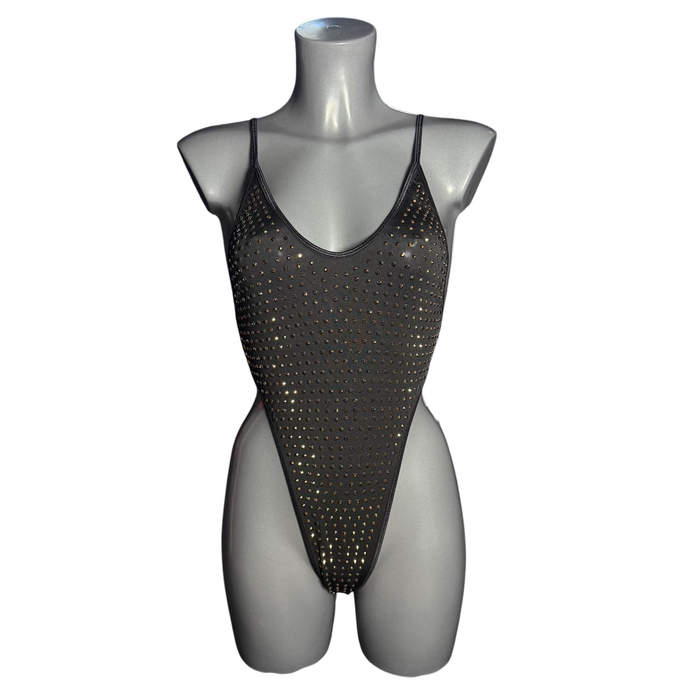 Crystal Bodysuit - Black/Gold 