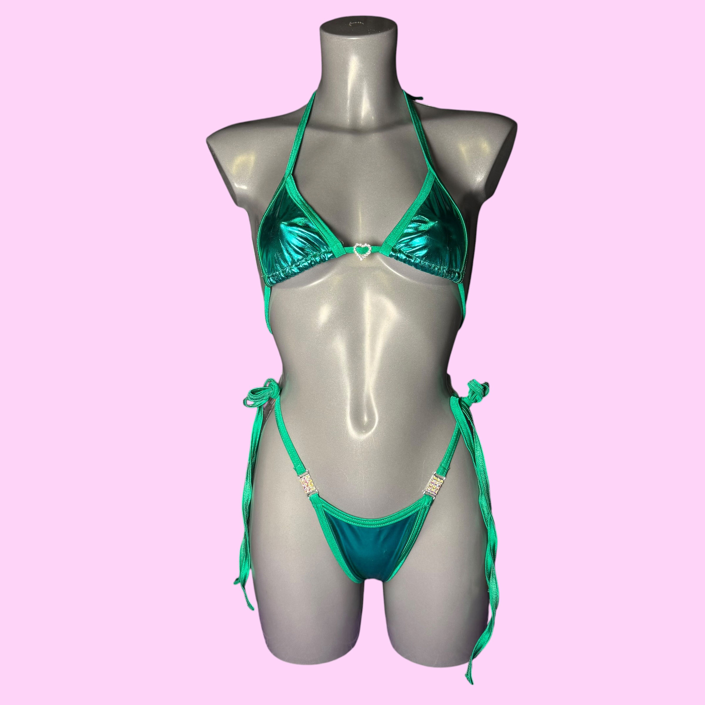 Mini Kini - Metallic Green