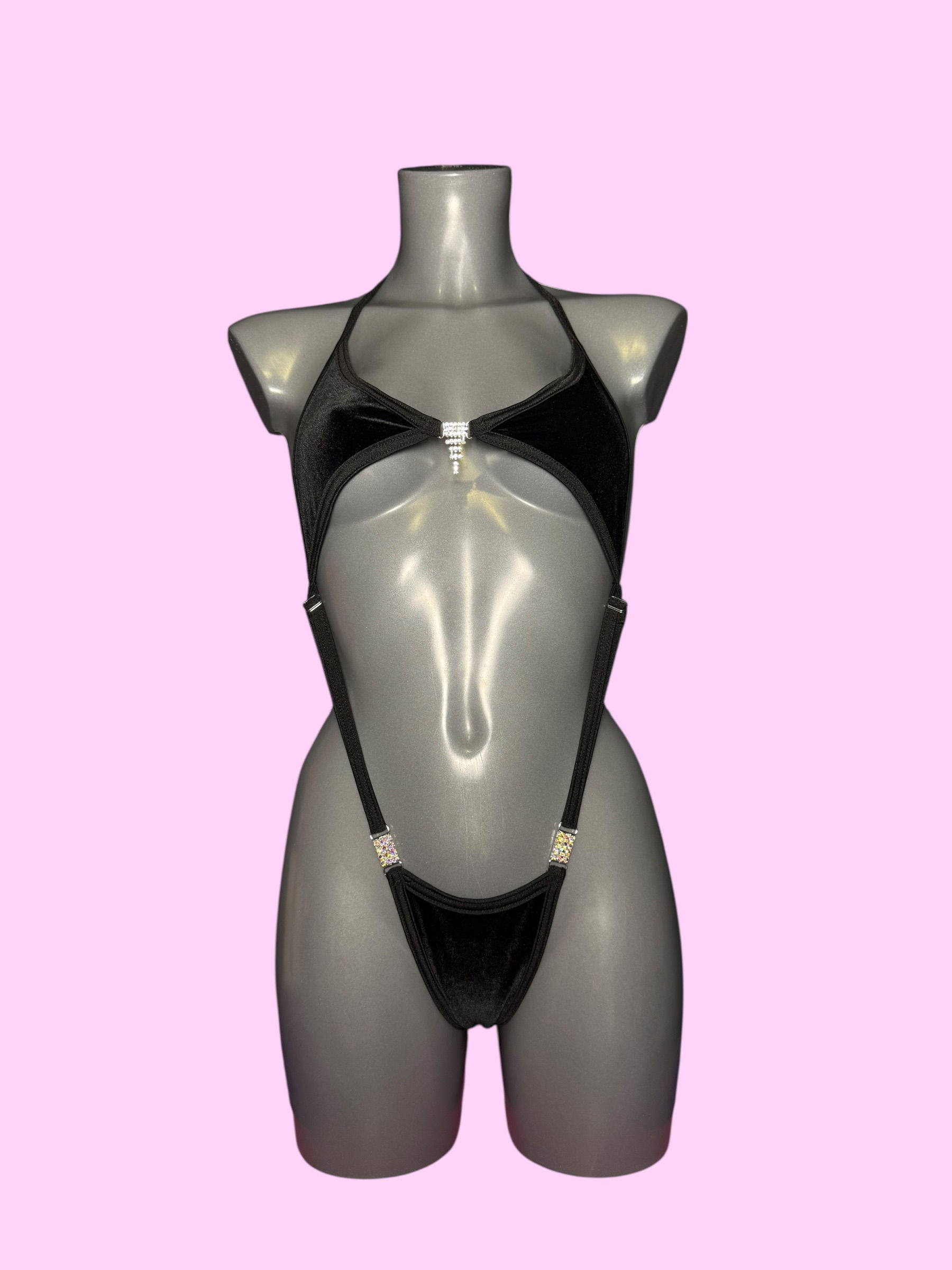 Backless Slingshot - Black Velvet