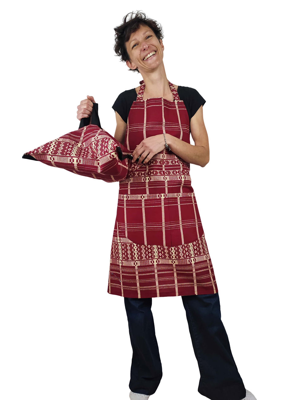 Miniature : tablier de cuisine wax motif africain