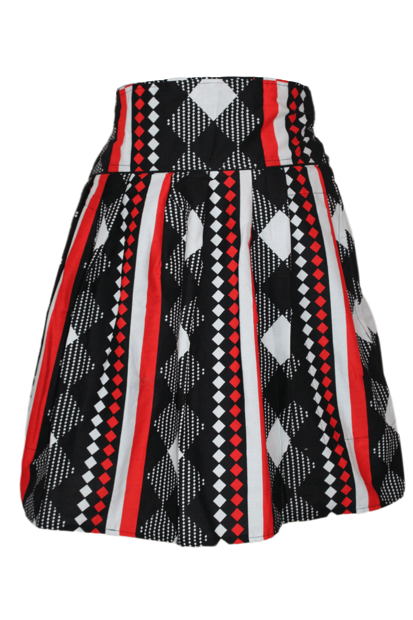 Jupe courte WAX "Bogolan" n°16 (M)