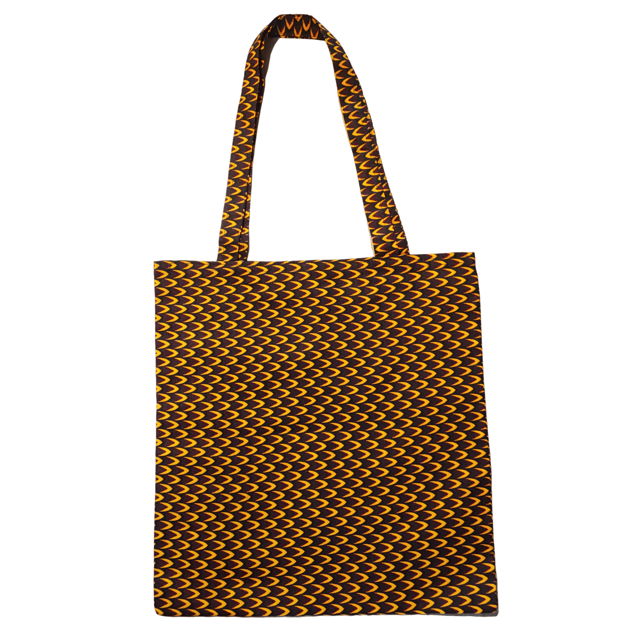 Sac tote bag WAX écailles de poisson marron jaune