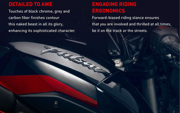 Pulsar NS 200 features