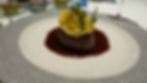 Fillet mignon served with Gorgonzola tortellini and Chianti bone marrow jus at Colours and Tastes on Balmoral.