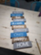 Stacked porch sign
