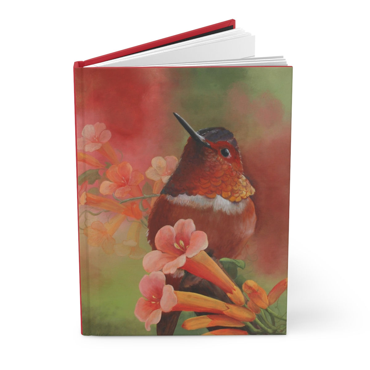 Trumpet Vine Hummingbird- Hardcover Journal Matte