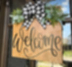 Welcome square doortag