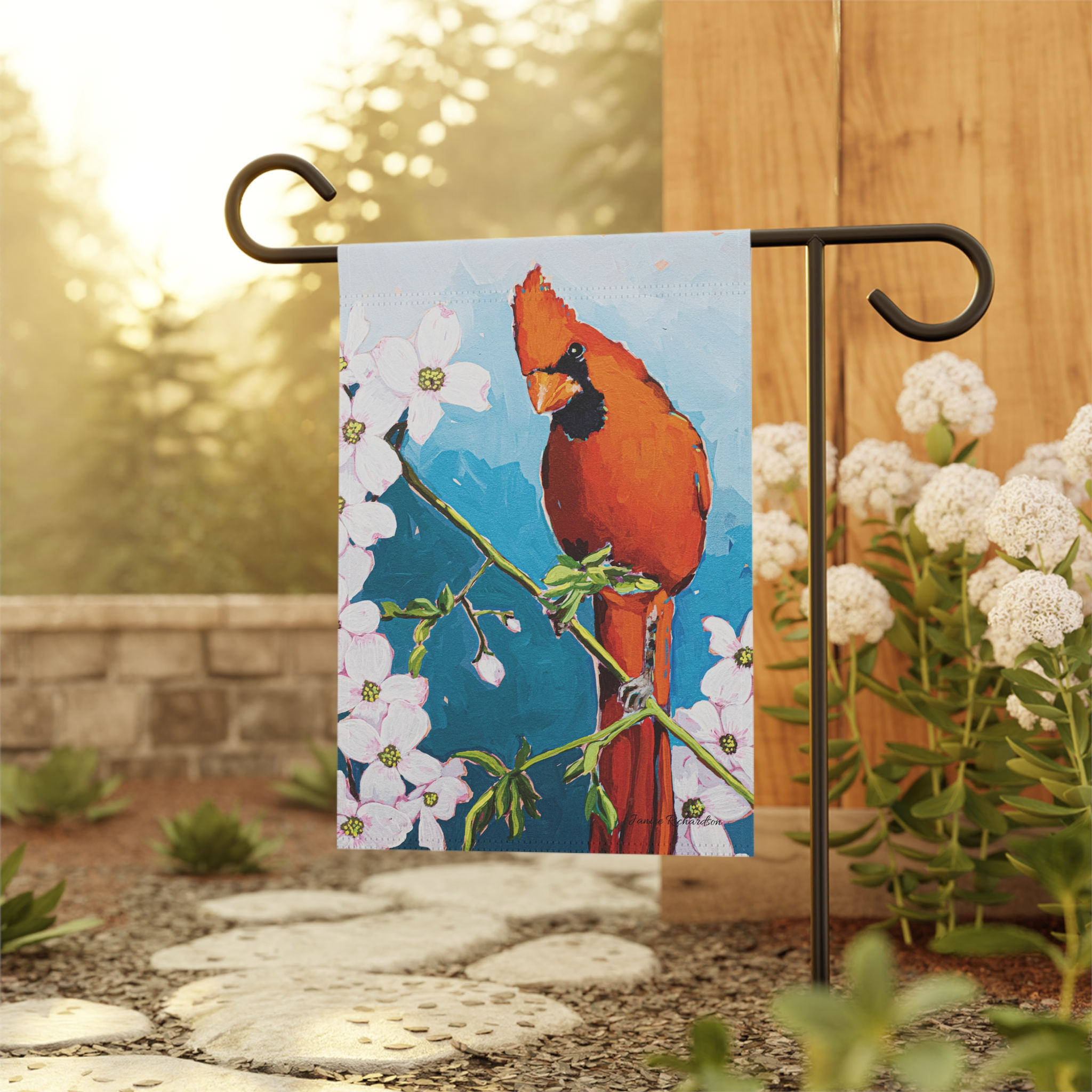 DCI- Garden Flag Cardinal Print