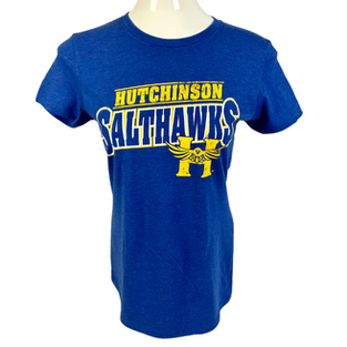 HHS Ladies Slant Logo on Blue Tee