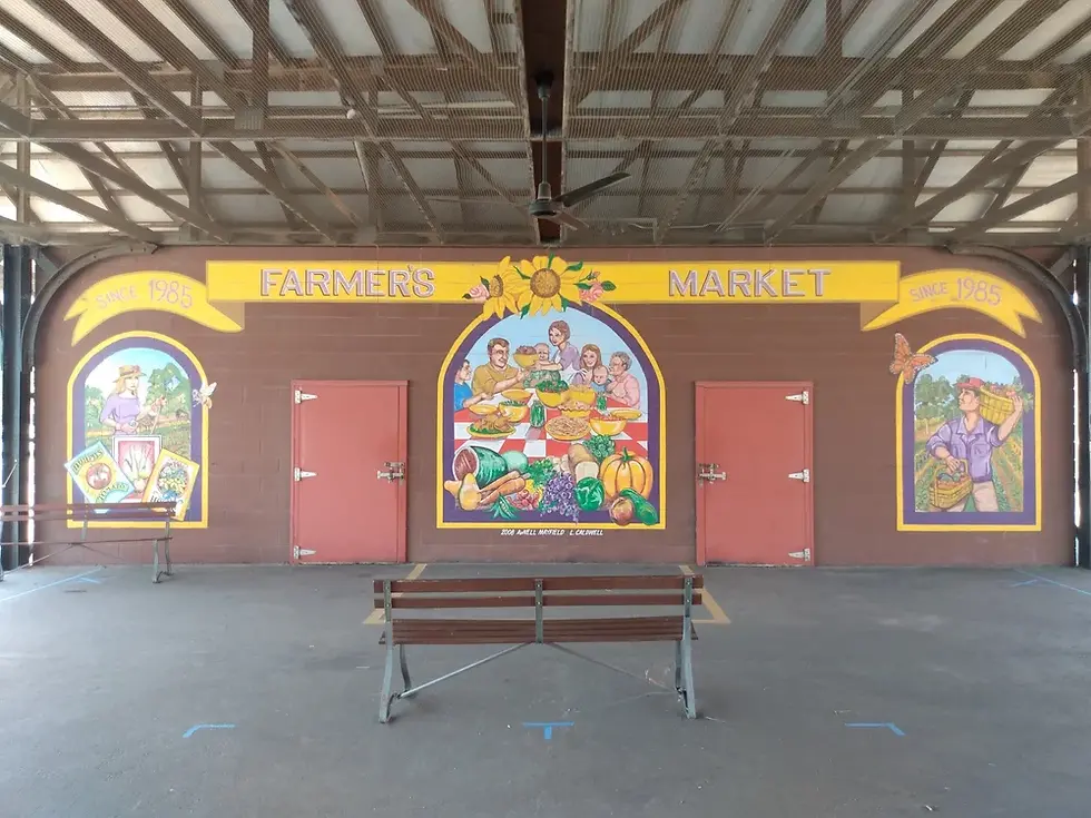 Mural by Larry Caldwell and AvNell Mayfield (2008) Farmers Market