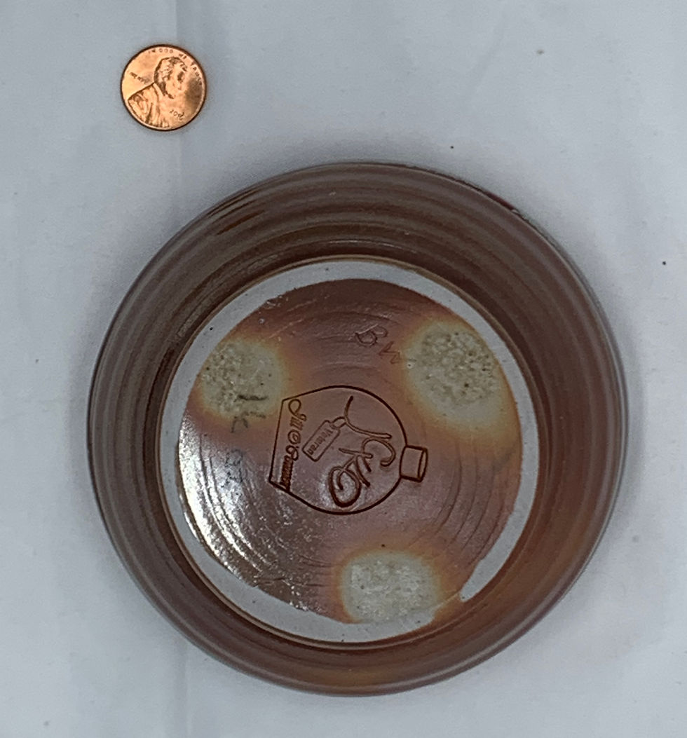 Thumbnail: Burgendy & turquoise Wood fired 16oz bowl