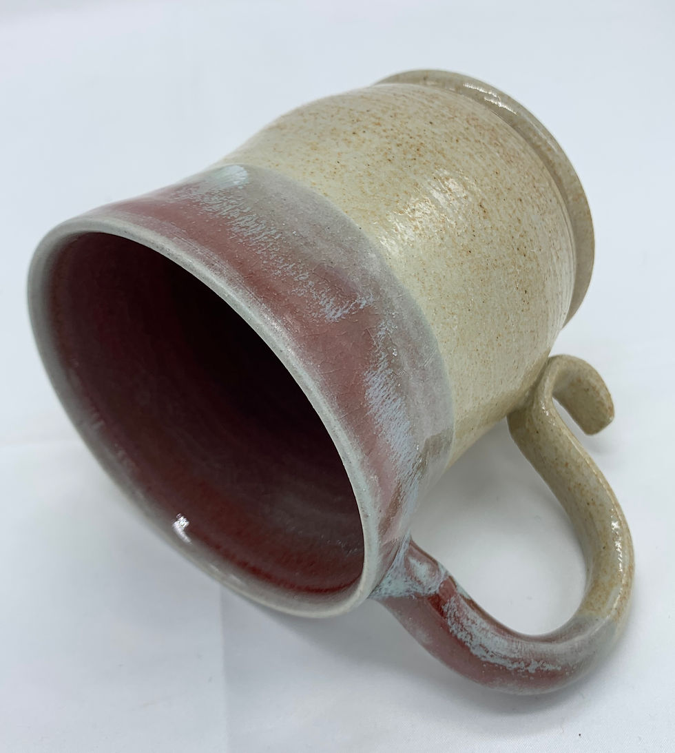 Thumbnail: Maroon & teal Wood fired 16oz Mug