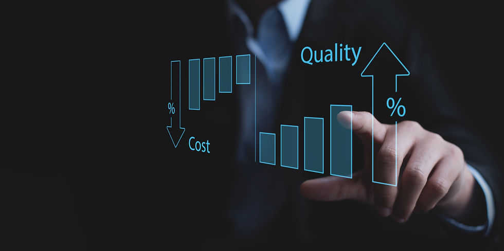 Small graph showing cost against quali