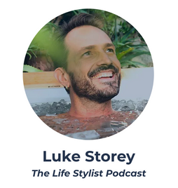 Luke Storey in Morozko Ice Bath up to his neck